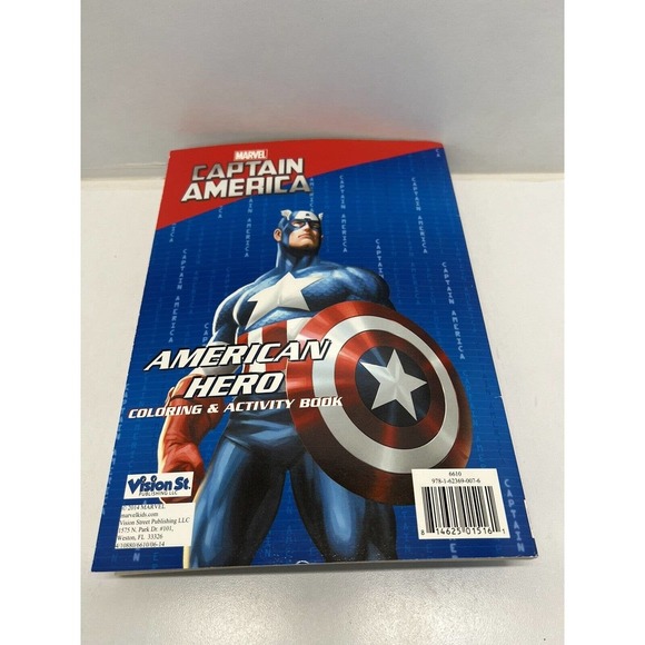 Vision St Marvel Captain American Hero Coloring & Activity Book NEW - Picture 2 of 3